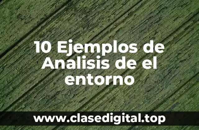10 Ejemplos de Analisis de el entorno