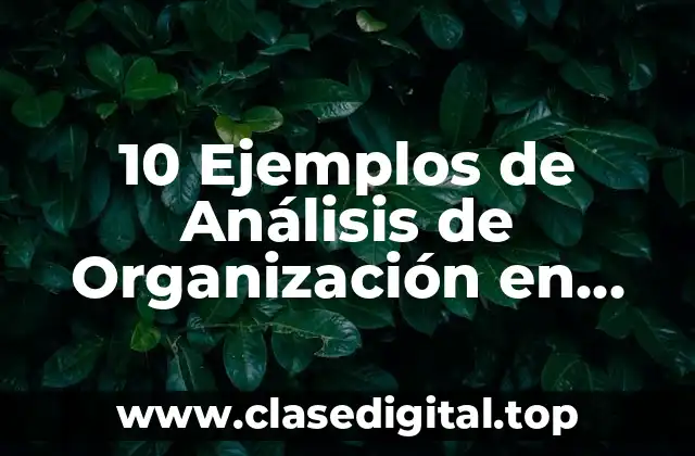 10 Ejemplos de Análisis de Organización en Crisis