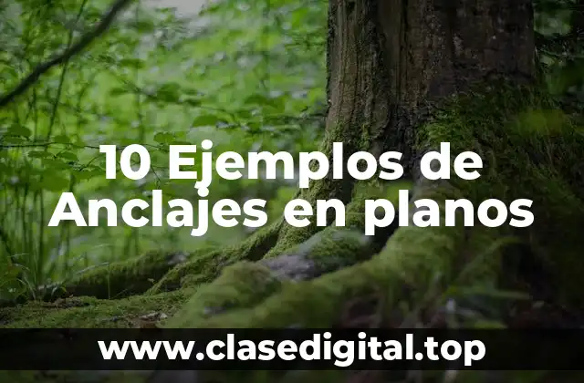 10 Ejemplos de Anclajes en planos