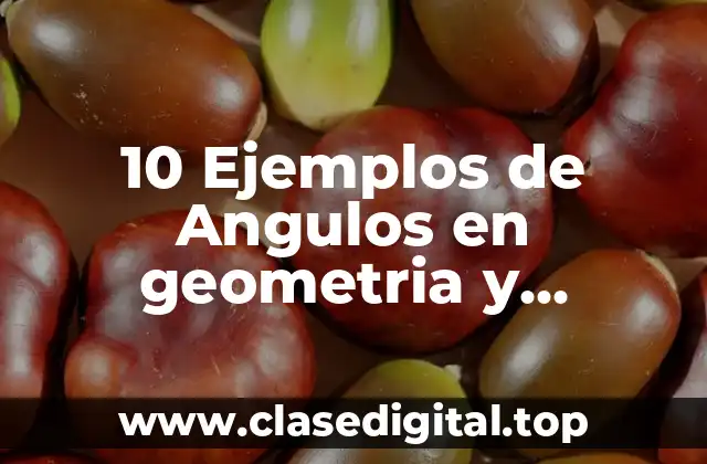 10 Ejemplos de Angulos en geometria y trigonometria