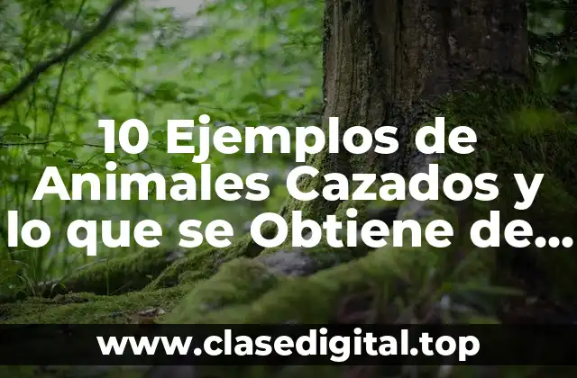 Ejemplos de Animales Cazados