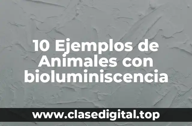 10 Ejemplos de Animales con bioluminiscencia