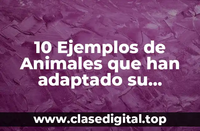 10 Ejemplos de Animales que han adaptado su dentadura