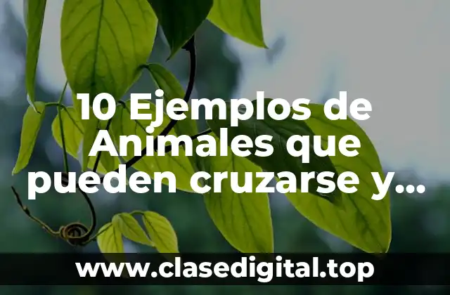 10 Ejemplos de Animales que pueden cruzarse y ser fertiles
