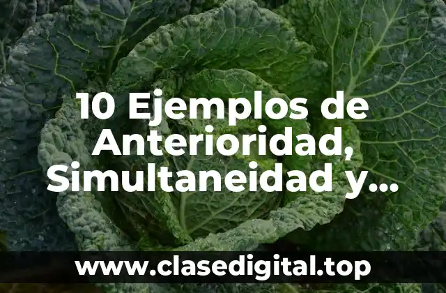 10 Ejemplos de Anterioridad, Simultaneidad y Sucesión