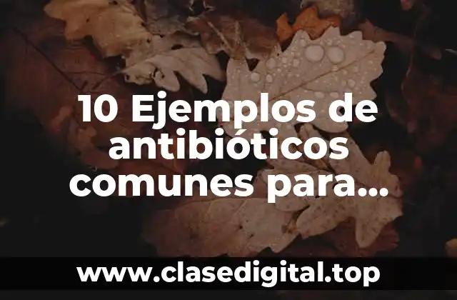 Ejemplos de antibióticos comunes para infecciones vaginales