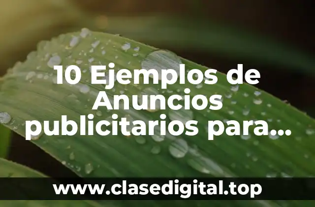 10 Ejemplos de Anuncios publicitarios para niños de segundo de primaria