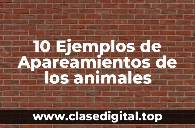 10 Ejemplos de Apareamientos de los animales