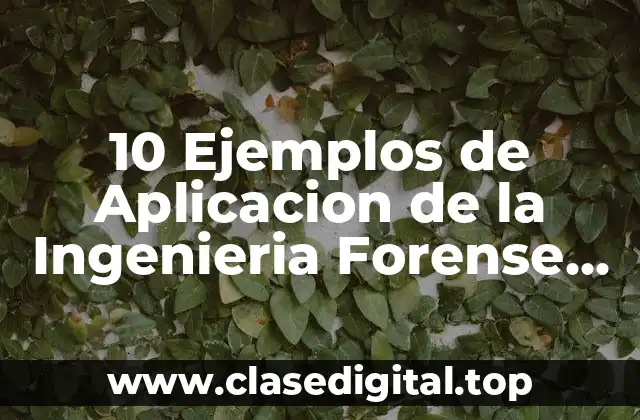 10 Ejemplos de Aplicacion de la Ingenieria Forense en el Mundo
