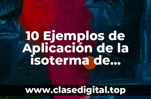 10 Ejemplos de Aplicación de la isoterma de Langmuir