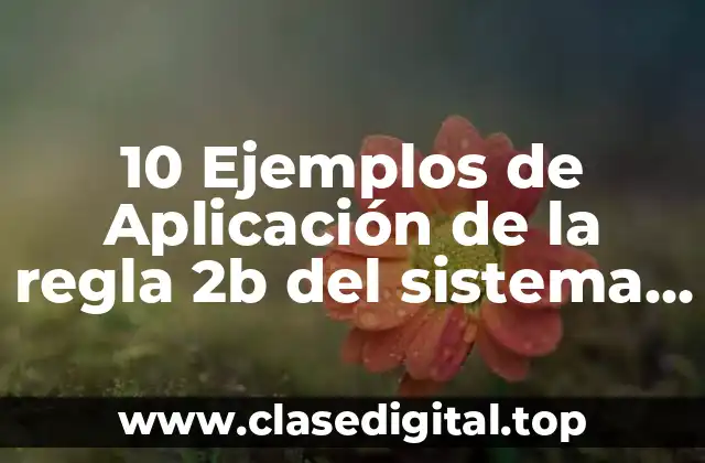 10 Ejemplos de Aplicación de la regla 2b del sistema armonizado