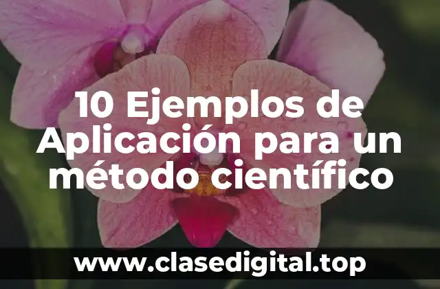 10 Ejemplos de Aplicación para un método científico