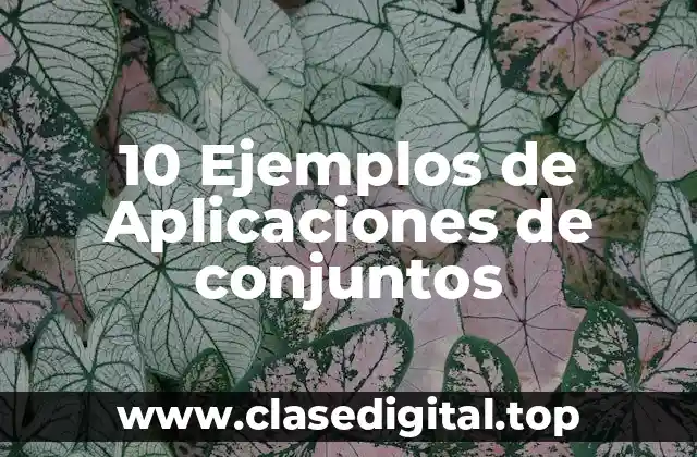10 Ejemplos de Aplicaciones de conjuntos