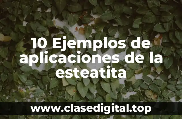 10 Ejemplos de aplicaciones de la esteatita