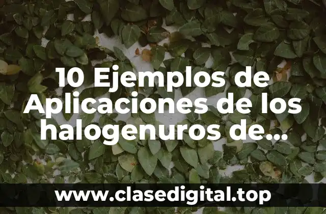 10 Ejemplos de Aplicaciones de los halogenuros de alquilo