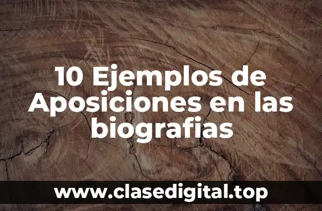 10 Ejemplos de Aposiciones en las biografias
