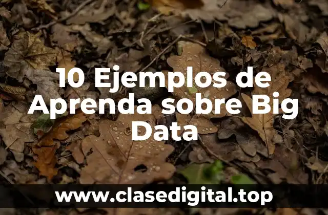 10 Ejemplos de Aprenda sobre Big Data