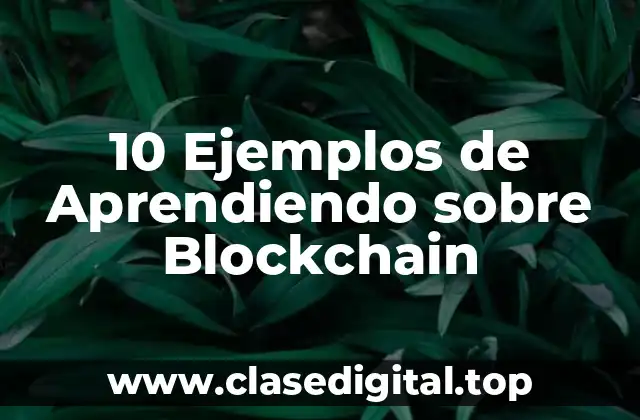 Ejemplos de blockchain
