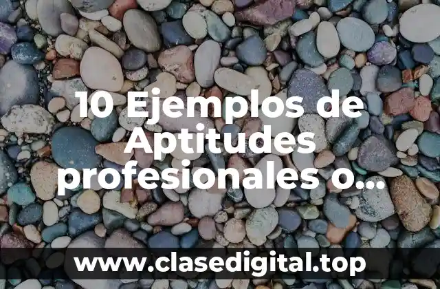 10 Ejemplos de Aptitudes profesionales o técnicas