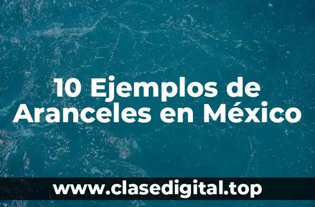 10 Ejemplos de Aranceles en México