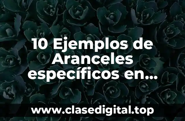 10 Ejemplos de Aranceles específicos en México