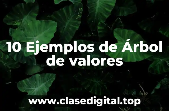10 Ejemplos de Árbol de valores