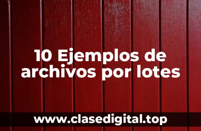 10 Ejemplos de archivos por lotes