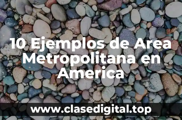 10 Ejemplos de Area Metropolitana en America