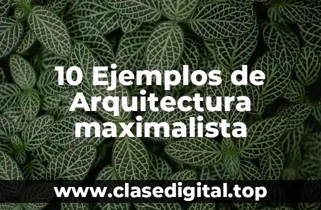 10 Ejemplos de Arquitectura maximalista