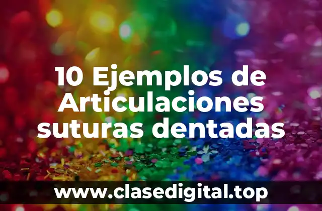 10 Ejemplos de Articulaciones suturas dentadas