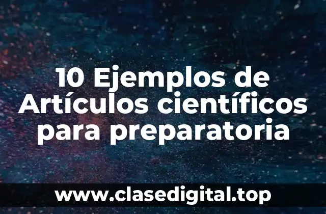 Ejemplos de artículos científicos