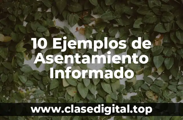 10 Ejemplos de Asentamiento Informado