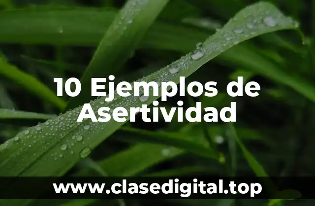 10 Ejemplos de Asertividad