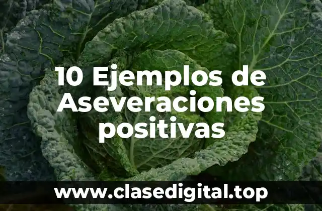10 Ejemplos de Aseveraciones positivas