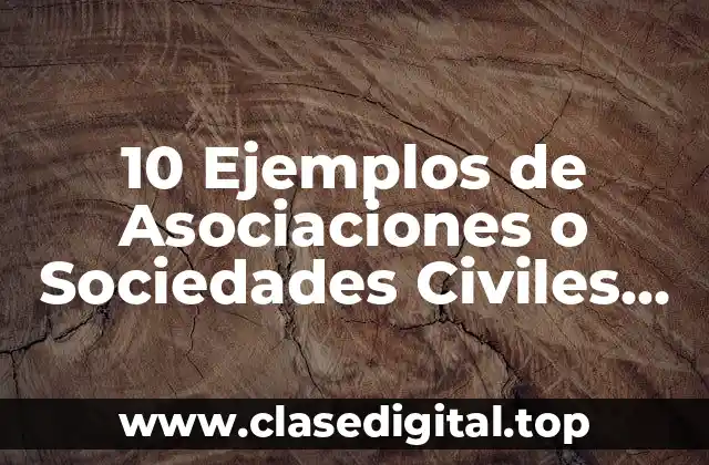 10 Ejemplos de Asociaciones o Sociedades Civiles de Enseñanza