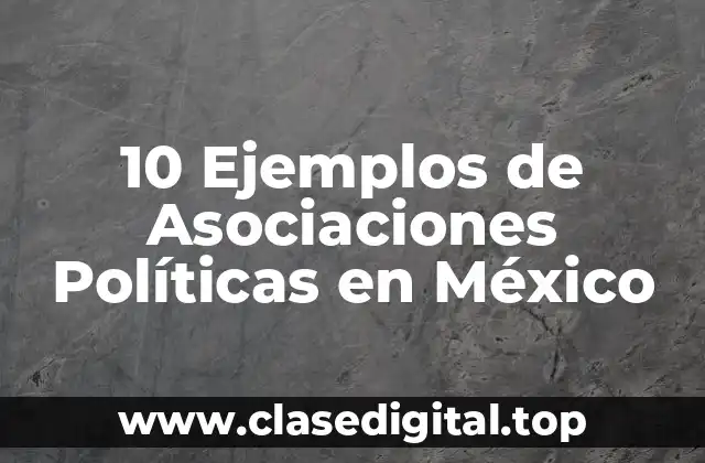 10 Ejemplos de Asociaciones Políticas en México