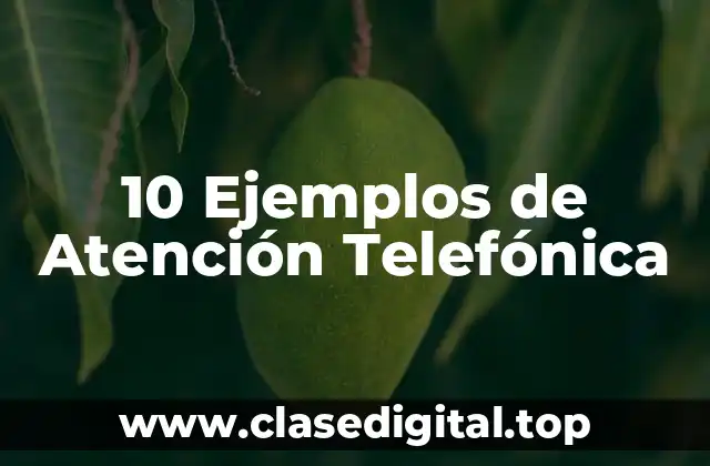 10 Ejemplos de Atención Telefónica