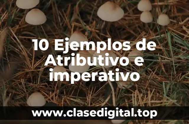 10 Ejemplos de Atributivo e imperativo