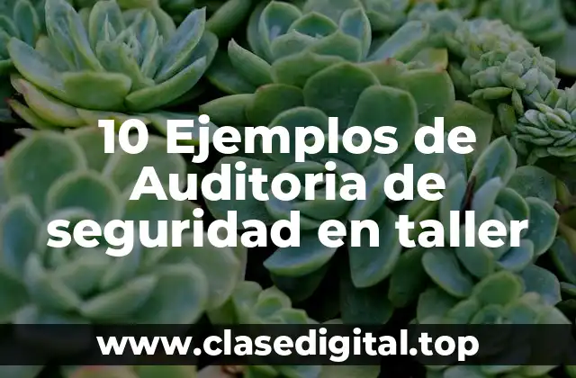 Ejemplos de auditoria de seguridad en taller