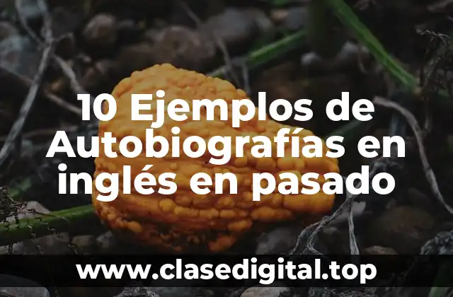 10 Ejemplos de Autobiografías en inglés en pasado