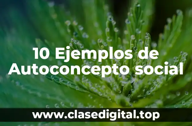 10 Ejemplos de Autoconcepto social