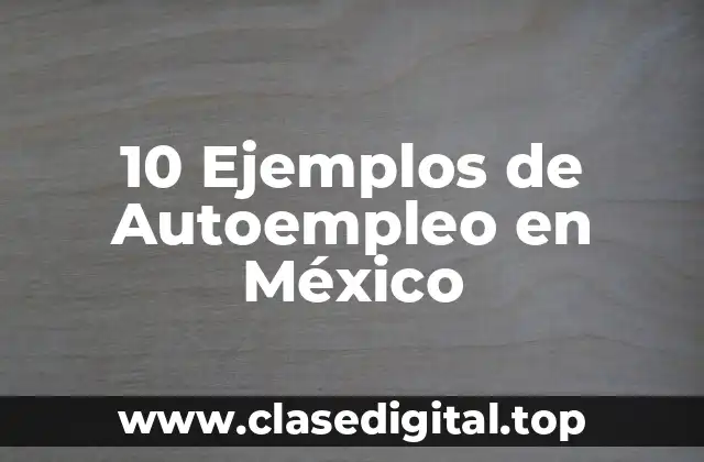 10 Ejemplos de Autoempleo en México