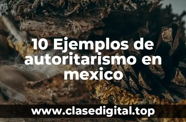 Ejemplos de autoritarismo en mexico