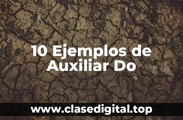 10 Ejemplos de Auxiliar Do