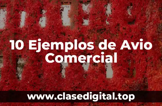 10 Ejemplos de Avio Comercial