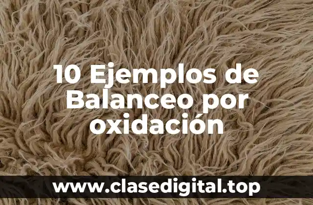 10 Ejemplos de Balanceo por oxidación