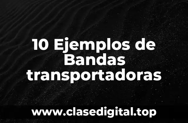 10 Ejemplos de Bandas transportadoras