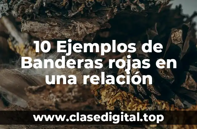 10 Ejemplos de Banderas rojas en una relación