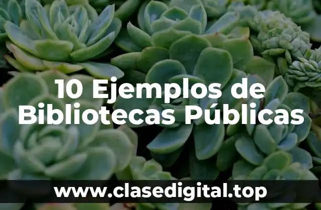 10 Ejemplos de Bibliotecas Públicas