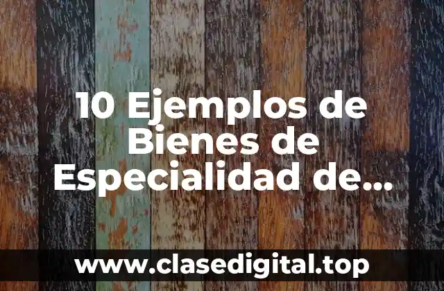 10 Ejemplos de Bienes de Especialidad de Equipo Pesado